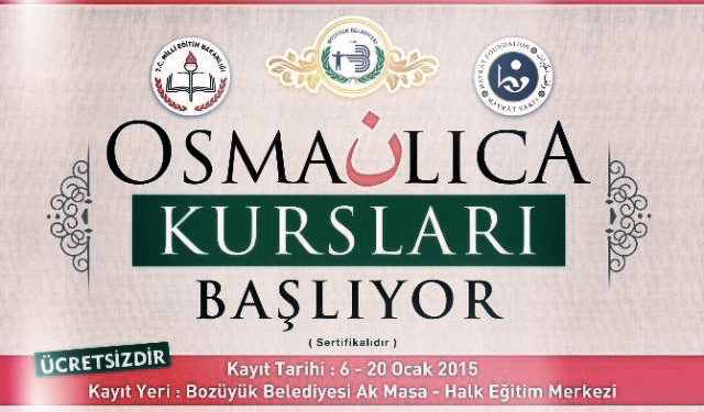 Bozüyük’te Ücretsiz Osmanlıca Kursu Kayıtları Başlıyor
