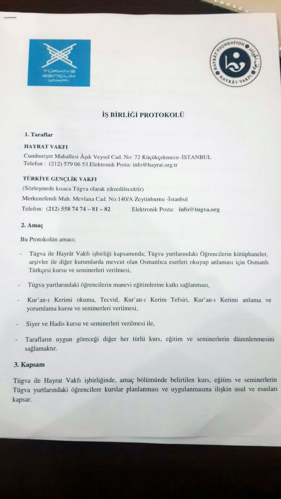 Hayrat Vakfı ve TÜGVA arasında işbirliği protokolü imzalandı.